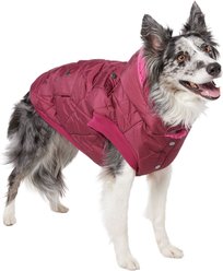 Frisco Heavy Weight Matte Quilted Volume Dog & Cat Puffer, Burgundy, X-Large