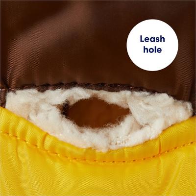 Show full view: Frisco Heavy Weight Urban City Colorblock Dog & Cat Parka with Sherpa Lining, Brown, Small slide 8 of 11