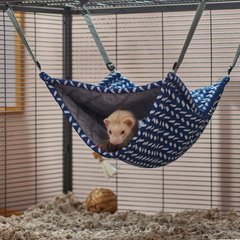Frisco Herringbone Small Pet Bunk Bed, Blue