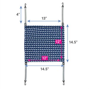 Frisco Herringbone Small Pet Bunk Bed, Blue