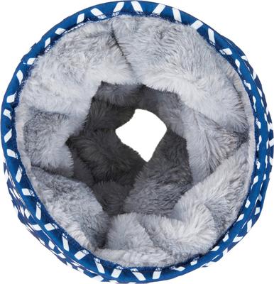 Show full view: Frisco Herringbone Small Pet Crinkle Plush Tunnel, Blue slide 4 of 6