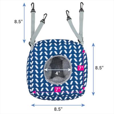 Show full view: Frisco Herringbone Small Pet Plush Hanging Cube, Blue slide 2 of 7