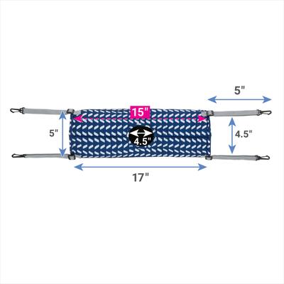 Show full view: Frisco Herringbone Small Pet Plush Hanging Tunnel, Blue slide 2 of 6