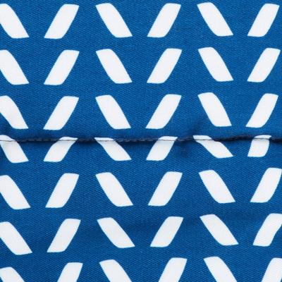 Show full view: Frisco Herringbone Small Pet Plush Oval Cuddler, Blue slide 3 of 6