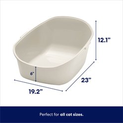 Frisco High Back Cat Litter Box, Extra Large, Gray, 23-in slide 2 of 4
