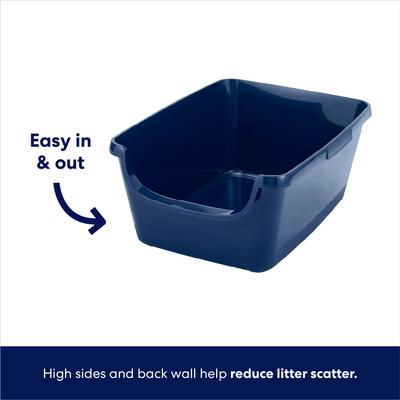 Show full view: Frisco High Sided Cat Litter Box, Extra Large, Navy, 24-in slide 3 of 5