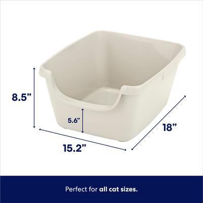 Show full view: Frisco High Sided Cat Litter Box, Medium, Gray, 18-in slide 2 of 5