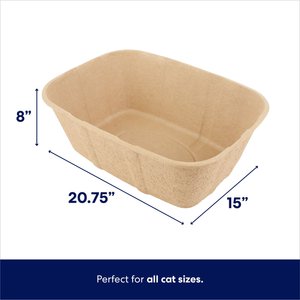 Frisco High-Sided Disposable Cat Litter Box, Jumbo, 21-in, 2 count