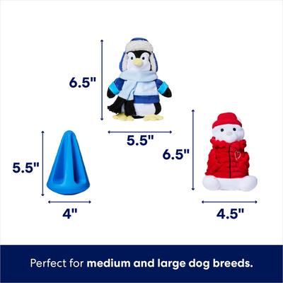Show full view: Frisco Holiday Arctic Buddies 2-in-1 Rip for Surprise Plush & Rubber Dog Toy, Medium/Large, 2 count slide 2 of 8