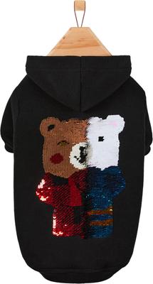 Show full view: Frisco Christmas Bears Flip Sequin Dog & Cat Hoodie, Medium slide 4 of 11
