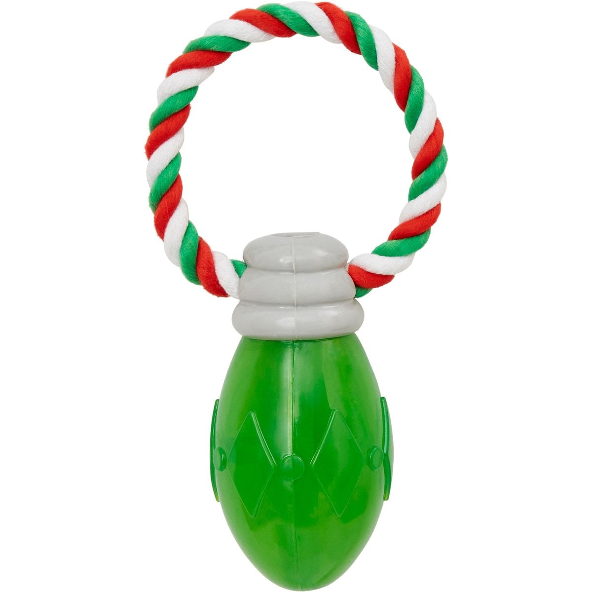 Frisco Christmas Light Rope with TPR Squeaky Dog Toy, Medium