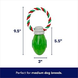 Frisco Holiday Christmas Light Rope with TPR Squeaky Dog Toy, Medium slide 2 of 5