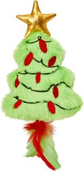 Frisco Holiday Christmas Tree Plush Kicker Cat Toy with Catnip