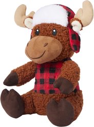 Frisco Holiday Cozy Moose Plush Squeaky Dog Toy, Medium