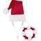 Show in main carousel: Frisco Holiday Dog & Cat Santa Hat + Jingle Bells Dog & Cat Holiday Collar with Bells, X-Small/Small slide 1 of 9