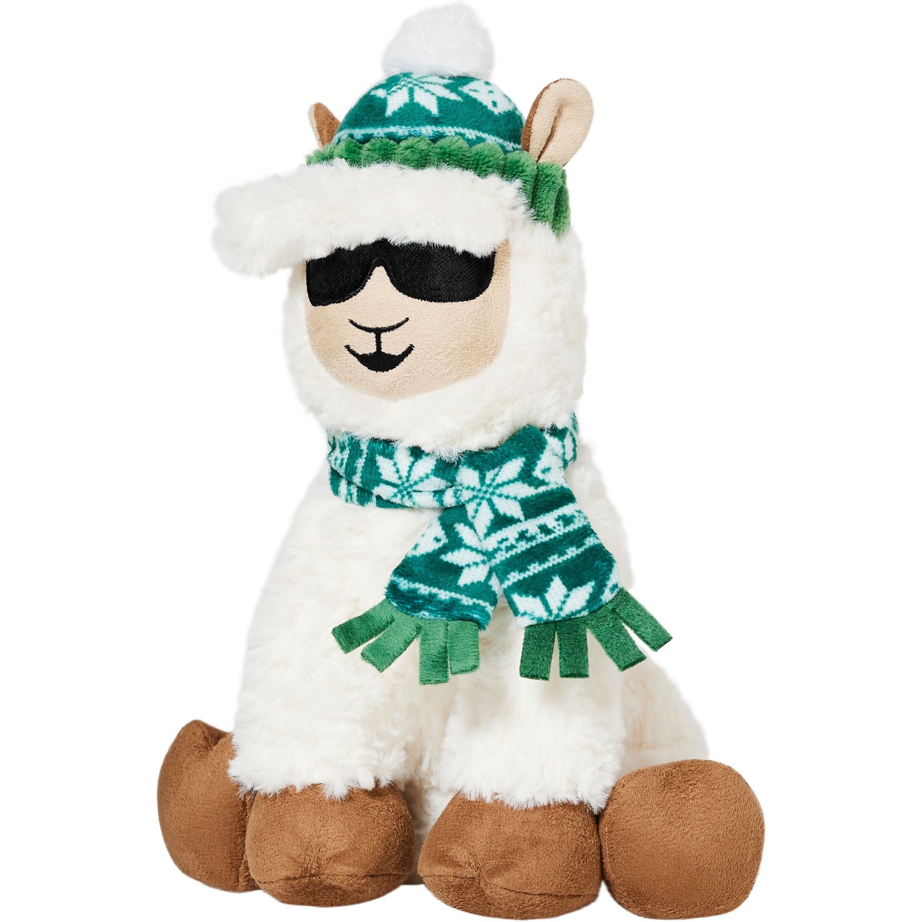 Frisco Holiday Fa La La Llama Plush Squeaky Dog Toy, Medium