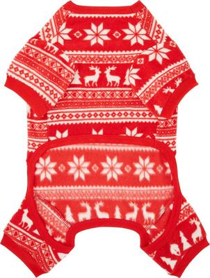 Show full view: Frisco Holiday Fair Isle Dog & Cat Cozy Polar Fleece PJs, DNU, Medium slide 5 of 9