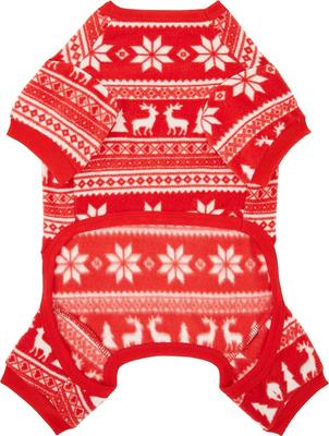 Show full view: Frisco Holiday Fair Isle Dog & Cat Cozy Polar Fleece PJs, DNU, XX-Large slide 4 of 8
