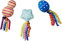 Frisco Holiday Festive Ornaments Plush Cat Toy with Catnip, 3 count slide 1 of 4