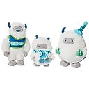 Frisco Holiday Friendly Yetis Plush Squeaky Dog Toy, Medium/Large, 3 count