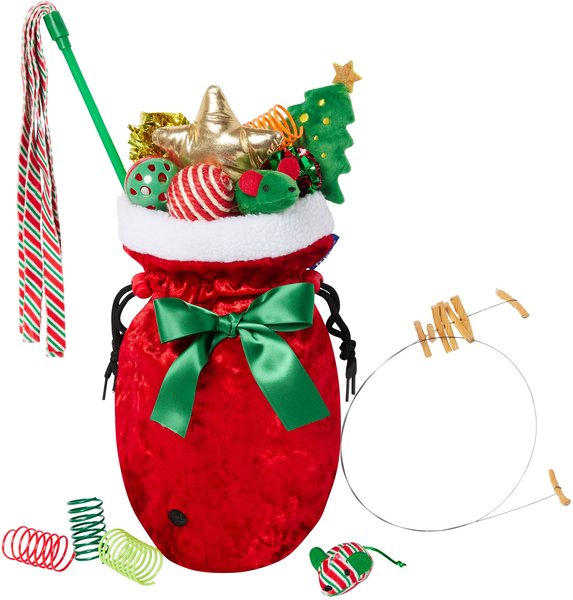 Show full view: Frisco Holiday Gift Sack Variety Pack Cat Toy with Catnip, 14 count slide 1 of 7