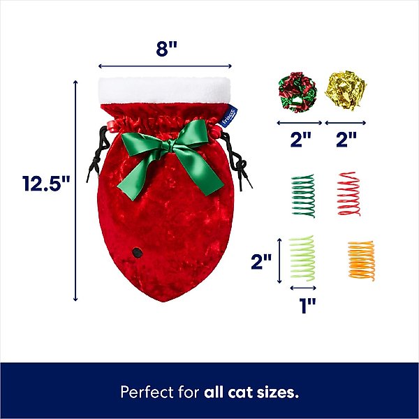 Show full view: Frisco Holiday Gift Sack Variety Pack Cat Toy with Catnip, 14 count slide 2 of 7
