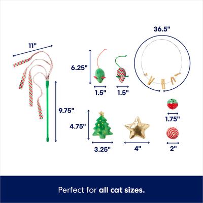 Show full view: Frisco Holiday Gift Sack Variety Pack Cat Toy with Catnip, 14 count slide 4 of 8