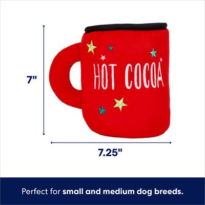 Show full view: Frisco Holiday Hot Cocoa Hide & Seek Puzzle Plush Squeaky Dog Toy, Small/Medium slide 2 of 10