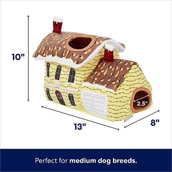 Show full view: Frisco Holiday House Hide & Seek Puzzle Plush Squeaky Dog Toy, Medium slide 2 of 10