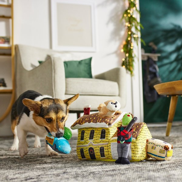 Show full view: Frisco Holiday House Hide & Seek Puzzle Plush Squeaky Dog Toy, Medium slide 5 of 10