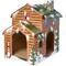 Show in main carousel: Frisco Holiday Log Cabin + Holiday Christmas Tree Cardboard Cat House slide 2 of 10