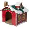 Show in main carousel: Frisco Holiday Log Cabin + Holiday Santa's Workshop Cardboard Cat House slide 6 of 10