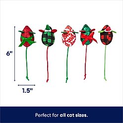 Frisco Holiday Mice Plush Cat Toy with Catnip, 5 count slide 2 of 4