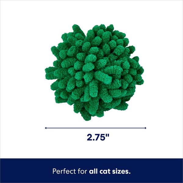 Frisco Holiday Moppy Ball Cat Toy with Catnip, 3 count