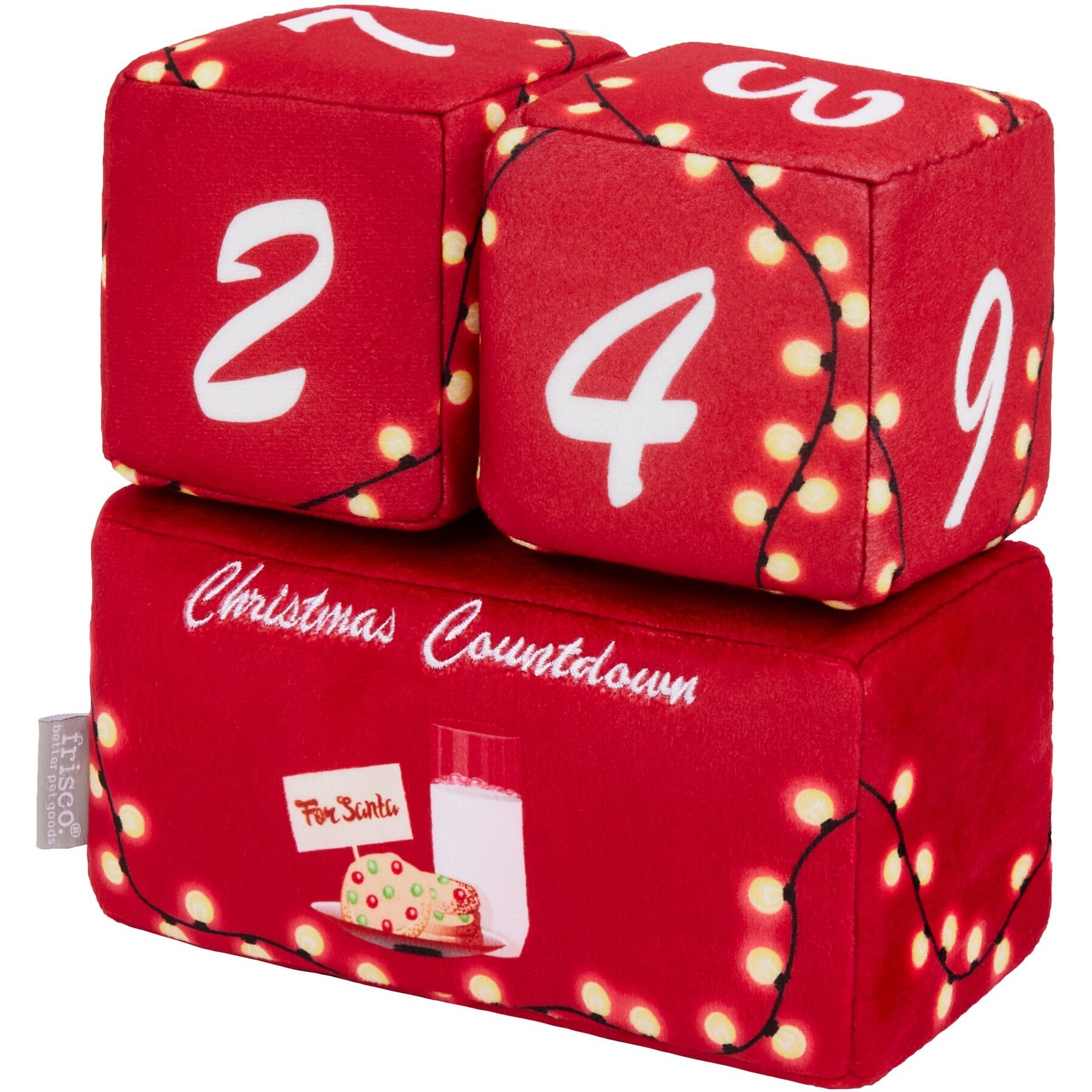 Frisco Holiday Moveable Blocks Countdown Calendar Plush Squeaky Dog Toy, 3 count