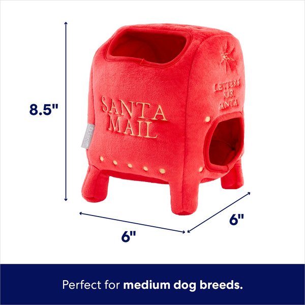 Frisco Holiday North Pole Mailbox Hide & Seek Puzzle Plush Squeaky Dog Toy