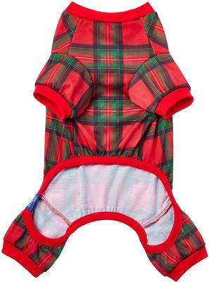 Show full view: Frisco Christmas Plaid Dog & Cat Jersey PJs, Medium slide 5 of 11