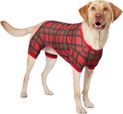 Frisco Christmas Plaid Dog & Cat Jersey PJs, X-Large