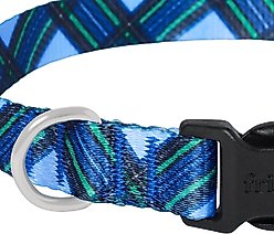 Frisco Holiday Plaid Print Polyester Dog Collar, Blue, Medium slide 2 of 8
