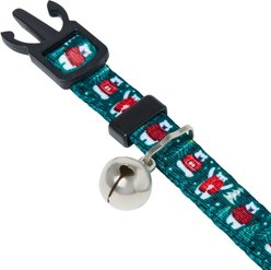Frisco Holiday Polar Bears Print Polyester Breakaway Cat Collar with Bell, 8 to 12-in neck, 3/8-in wide slide 2 of 6