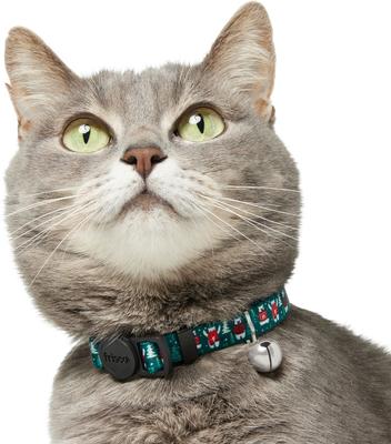 Show full view: Frisco Holiday Polar Bears Print Polyester Breakaway Cat Collar with Bell, 8 to 12-in neck, 3/8-in wide slide 3 of 8