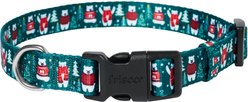 Frisco Holiday Polar Bears Print Polyester Dog Collar, Medium
