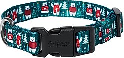 Frisco Holiday Polar Bears Print Polyester Dog Collar, X-Small