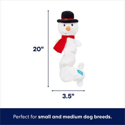 Show full view: Frisco Holiday Reindeer + Holiday Snowman Bungee Plush Squeaky Dog Toy, Small/Medium slide 7 of 9