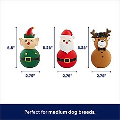 Frisco Holiday Santa & Friends Latex Squeaky Dog Toy, Medium, 3 count slide 2 of 5