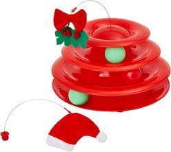 Frisco Holiday Santa Hat & Mistletoe Cat Tracks Cat Toy with Catnip