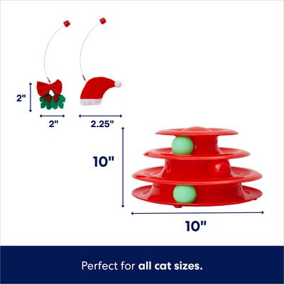 Show full view: Frisco Holiday Santa Hat & Mistletoe Cat Tracks Cat Toy with Catnip slide 2 of 7