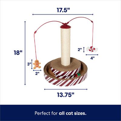 Show full view: Frisco Holiday Santa Hat & Mistletoe Cat Tracks + Holiday Festive Treats Interactive Scratching Cat Toy with Catnip slide 7 of 9
