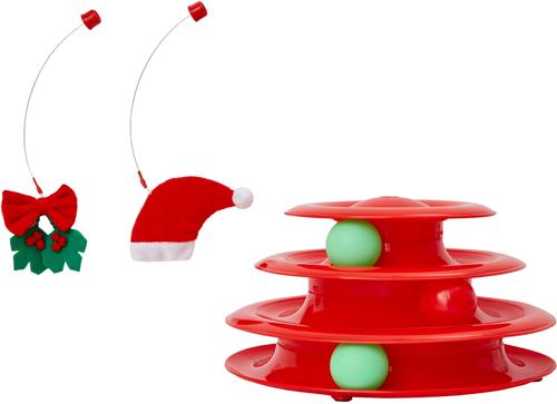 Show full view: Frisco Holiday Santa Hat & Mistletoe Cat Tracks + Holiday Festive Treats Interactive Scratching Cat Toy with Catnip slide 4 of 9