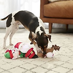 Frisco Holiday Santa's Helpers, 3 count, X-Small/Small + Holiday Lights Plush with Rope Squeaky Dog Toy, Medium/Large slide 2 of 8